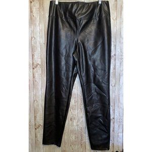 Laundry By Shelli Segal Black Vegan Faux Leather Pants Size Large